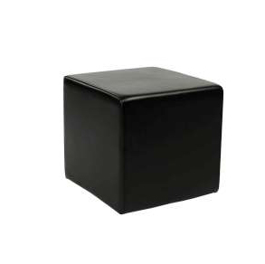 black ottoman cube