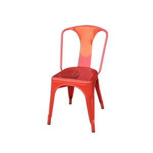 red tolix chair