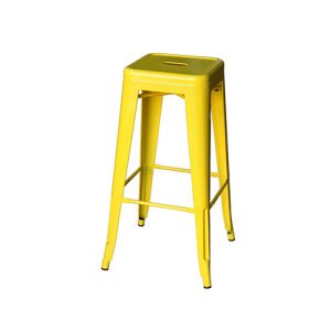 Yellow tolix stool