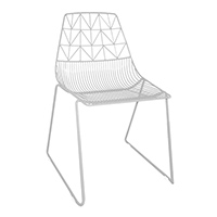 white wire arrow chair 