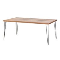 Black Hairpin Banquet Table With Timber Top