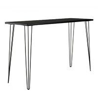 Black Hairpin High Bar Table With Black Top (Tapas Table)