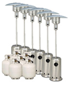 Package 6 – 6 x Mushroom heater with gas bottles included