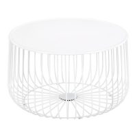 White wire coffee table