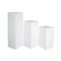 White Display Plinths – Set of 3