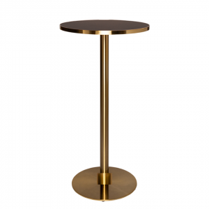 Brass Cocktail Bar Table Hire w/ Black Marble Top