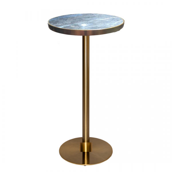 Blue Marble Brass Cocktail Table