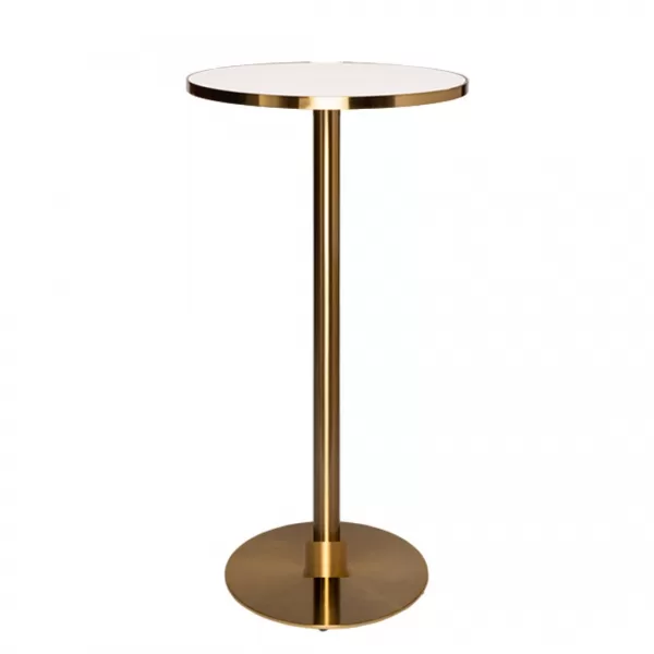 White Brass Cocktail Table Hire