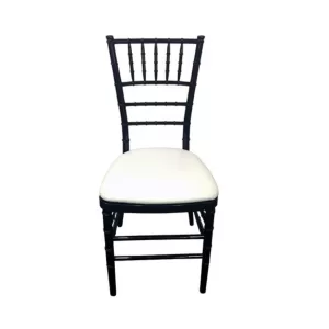 black tiffany chair white cushion