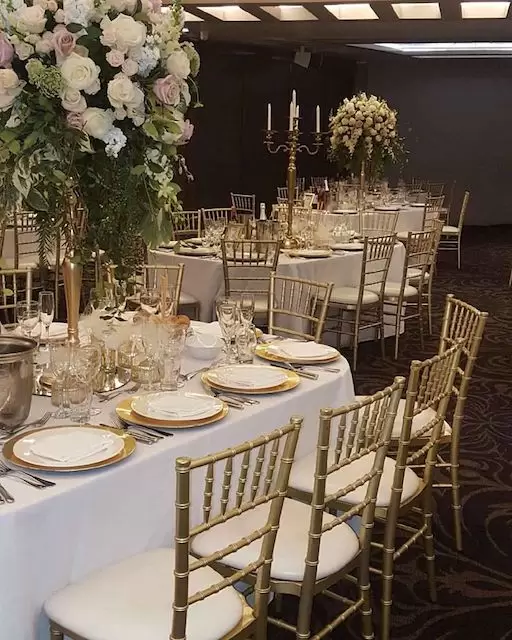gold tiffany chair for weddings