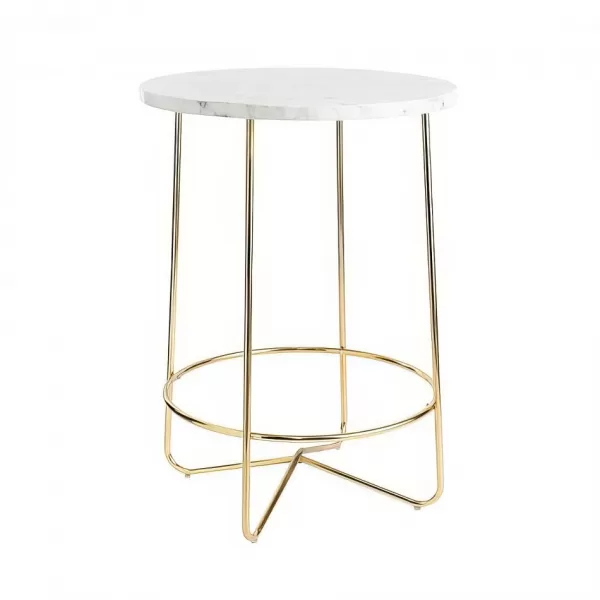 gold wire arrow marble bar table hire