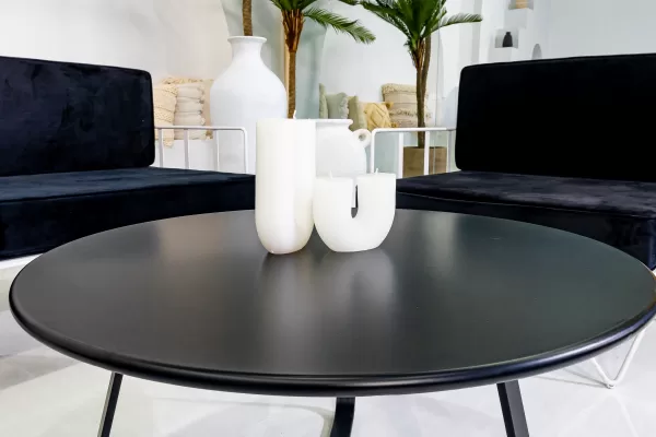 Black Round Coffee table