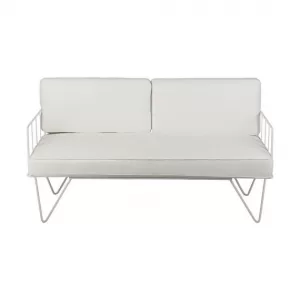 Wire 2 Seater Sofa with White Cushions