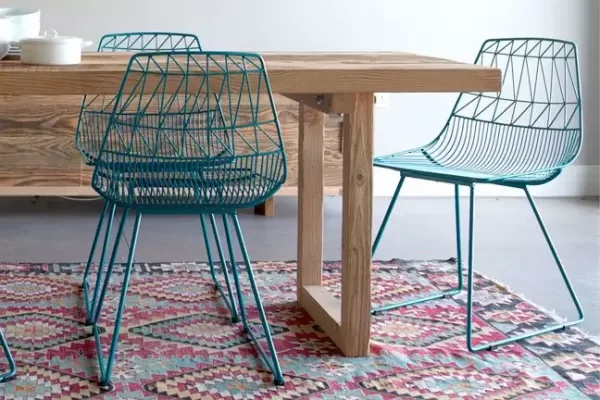 turquoise wire chair hire