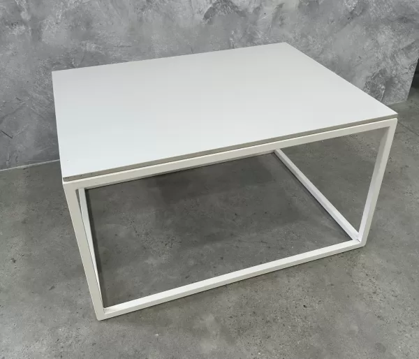 White Rectangular coffee table with white top