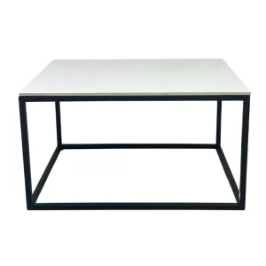 Black Rectangular Coffee Table with White Top