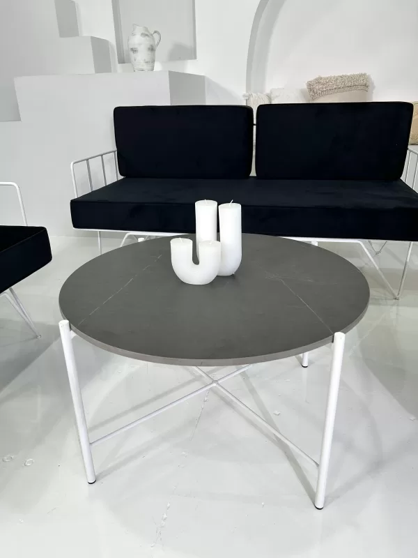 White and black cross table