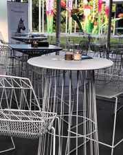 white bar table hire