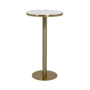 Atlas Bar Table Gold Frame with White Top
