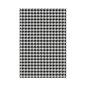 Houndstooth Rug Black and White