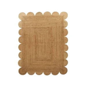 Scalloped Jute Rug Natural